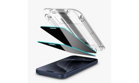 SPIGEN EZ FIT 2db 0.2mm 9H Betekintés Védelem Képernyővédő Üveg, Átlátszó - iPhone 15 Pro Max (AGL06874)