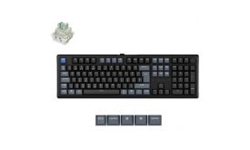 Keychron J5 HE 8K USB Magyar Mechanikus Billentyűzet, Ultra-fast, Lime, Fekete (J5HW-H1Z-HU)
