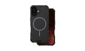 Gigapack Defender műanyag telefonvédő (ütésállóság, légpárnás sarok, matt, szilikon belső, MagSafe) FEKETE (GP-181480)