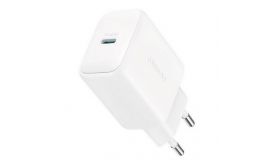JOYROOM hálózati töltő Type-C aljzat (20W, PD gyorstöltő 3.0 + Type-C kábel) FEHÉR (JR-TCF20_CC)