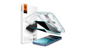 SPIGEN EZ FIT HD képernyővédő üveg 2db (2.5D, betekintés védelem, 0.2mm, 9H + segédkeret) ÁTLÁTSZÓ (AGL09308)