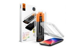 SPIGEN GLASS TR EZ FIT PRO HD képernyővédő üveg (2.5D, betekintés védelem, 0.2mm, 9H + segédkeret) ÁTLÁTSZÓ (AGL10098)