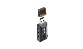 XO BCC16 bluetooth FM transmitter 3.5mm jack aljzat (USB, v5.3, mikrofon, microSD kártyaolvasó) FEKETE (XO-BCC16)
