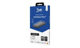 3MK HARD GLASS MAX képernyővédő üveg (3D, tokbarát, extra karcálló, 0,3mm, 9H + segédkeret) FEKETE (GP-176730)