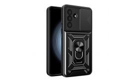 Gigapack Defender szilikon telefonvédő (ütésállóság, tartógyűrű, kameravédő) FEKETE (GP-166273)