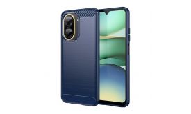 Gigapack Szilikon telefonvédő (ütésállóság, légpárnás sarok, szálcsiszolt, karbon minta) SÖTÉTKÉK (GP-169313)