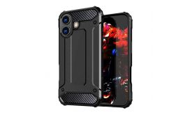 Gigapack Defender szilikon telefonvédő (ütésállóság, légpárnás sarok, fémhatás) FEKETE (GP-173257)
