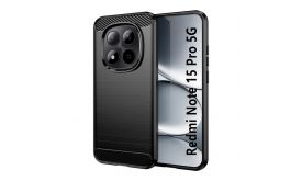 Gigapack Szilikon telefonvédő (ütésállóság, légpárnás sarok, szálcsiszolt, karbon minta) FEKETE (GP-180652)