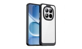 Gigapack Szilikon telefonvédő (ütésállóság, átlátszó hátlap) FEKETE (GP-180588)