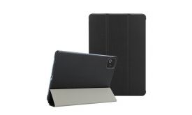 TACTICAL BOOK TRIFOLD tok álló, bőr hatású (aktív FLIP, oldalra nyíló, TRIFOLD, asztali tartó) FEKETE (57983130424)