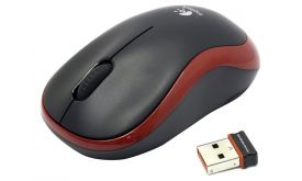LOGITECH M185 vezeték nélküli egér piros