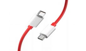 ONEPLUS WARP adatkábel (Type-C - Type-C, gyorstöltő, törésgátló, 100cm), piros (57983114739)