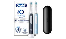 Oral-B iO Series 3 DUOPack elektromos fogkefe csomag, Matt Black + Ice Blue Duo (10PO010401)