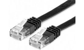 Roline VALUE UTP CAT6 Lapos Patch kábel 0,5 m (21.99.0960) Fekete