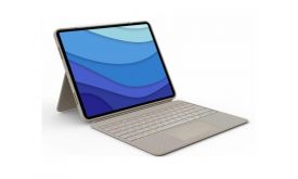 Logitech Combo Touch Detachable keyboard case with trackpad for iPad Pro 12.9-inch (5th and 6th gen) - Sand - UK (920-010222)