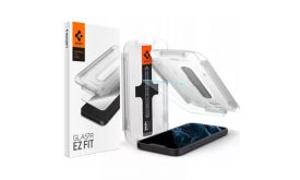 SPIGEN EZ FIT HD képernyővédő üveg (2.5D, tokbarát, ultravékony, 0.2mm, 9H + segédkeret) ÁTLÁTSZÓ - Apple iPhone 16e (AGL03724)