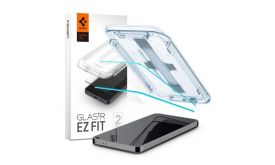 SPIGEN EZ FIT HD képernyővédő üveg 2db (2.5D, tokbarát, ultravékony, 0.2mm, 9H + segédkeret) ÁTLÁTSZÓ S24 (AGL07440)
