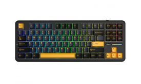 AULA F87 vezeték nélküli mechanikus gamer billentyűzet, fekete-narancs (AU-F87-BO)