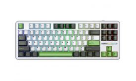AULA F87 Wilderness vezeték nélküli mechanikus gamer billentyűzet, fehér (AU-F87S-4)