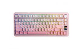 AULA S75 PRO vezeték nélküli mechanikus gamer billentyűzet, pink (AU-S75P-3)