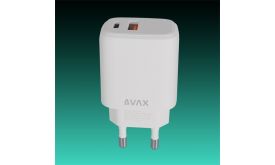 AVAX Hálózati töltő USB-A USB-C 12W, fehér (AVAX_CH312W)