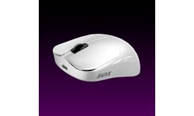 AVAX Vezeték Nélküli Egér - LW02 PRO tri-mode 1k lightweight, Gamer, fehér