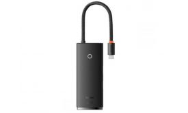 Baseus Lite 5-Port USB Type-C HUB dokkoló állomás (WKQX040001) fekete