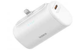 Baseus Compact 20W gyorstöltő powerbank, 5000mAh, iPhone csatlakozóval (P10068307213-00) fehér