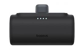 Baseus Compact 20W gyorstöltő powerbank, 5000mAh, iPhone csatlakozóval (P10068307113-00) ekete