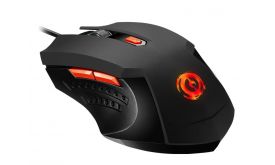 CANYON Vezetékes Egér Gaming, Star Raider, Optikai, 6 programozható gomb, RGB világítás, 3000dpi (CND-SGM01RGB)