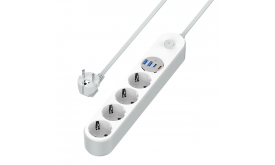 COLORWAY Hálózati elosztó 4 dugalj, 4xUSB (Type-C 2PD20W + 2USB QC3.0) (20 W), 2 m, fehér (CW-CHE44PDW)