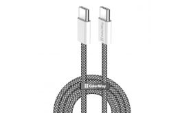 COLORWAY Kábel Type-C fonott pamut, PD Fast Charging 60W, 3,0A 1M fekete (CW-CBPDCC061-BK)