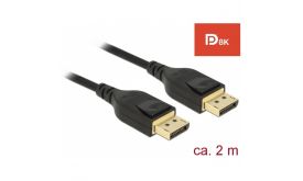 DELOCK Displayport1.2 8K összekötő kábel 2m (85660) fekete