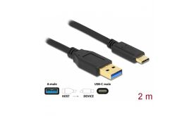 DELOCK kábel USB 3.2 Gen 1 Type-A to USB Type-C, 2m (84004)