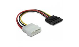 Delock 15 tűs SATA HDD (egyenes) 4 tűs apa (Molex) hálózati kábel, 12 cm (60100)