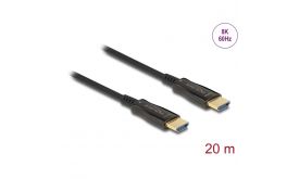 DELOCK HDMI aktív optikai 8K 60Hz kábel, 20m (84038)