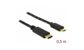 DELOCK kábel USB 2.0 Type-C male > USB 2.0 Type Micro-B male 0.5m fekete (83333)