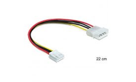 Delock tápkábel Molex 4 pin apa > 3.5 floppy anya 24 cm (83184)