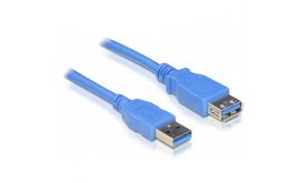 Delock USB 3.0-s bővítőkábel A-típusú csatlakozódugóval > USB 3.0-s, A-típusú csatlakozóhüvellyel, 5 m, kék (82541)