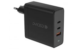 Dviced Wall charger 140W GaN 2 USB-C, USB-A EU, Black (DV221014)