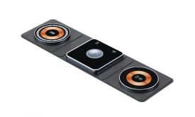 Dviced 3-in-1 foldable magnetic wireless charger, Black/Copper (DV230001)