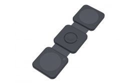 Dviced 3-in-1 foldable magnetic wireless charger, Black (DV230003)