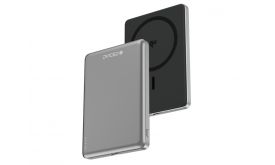 Dviced Qi2 Ultrathin MagSafe power bank 5000mAh, fekete-szürke (DV400007)