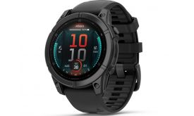 GARMIN fenix E 47 mm sötétszürke, fekete szilikon szíjjal (010-03025-01)