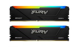 Kingston FURY Beast RGB 32GB (Kit of 2) DDR4 3200MHz CL16 memória (KF432C16BB2AK2/32)