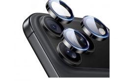 ESR kameravédő üveg (9H + segédkeret) FEKETE - iPhone 17 Pro Max (GP-174893)