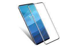 IMAK képernyővédő üveg (3D full cover, íves, karcálló, 9H) FEKETE - [Samsung Galaxy S10 (SM-G973)] (GP-86041)