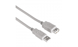 HAMA 200905, FIC USB KÁBEL A-A TÍPUS  1,8M ECO, SZÜRKE