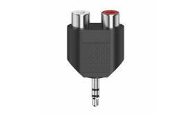 HAMA 205187, FIC ST ADAPTER SZTEREO 3,5MM JACK DUGÓ - 2RCA ALJ