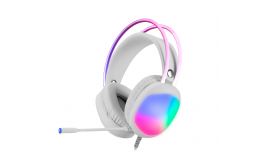 MARVO Lumi 40 vezetékes fejhallgató - fehér - RGB világítás (HG8959)
